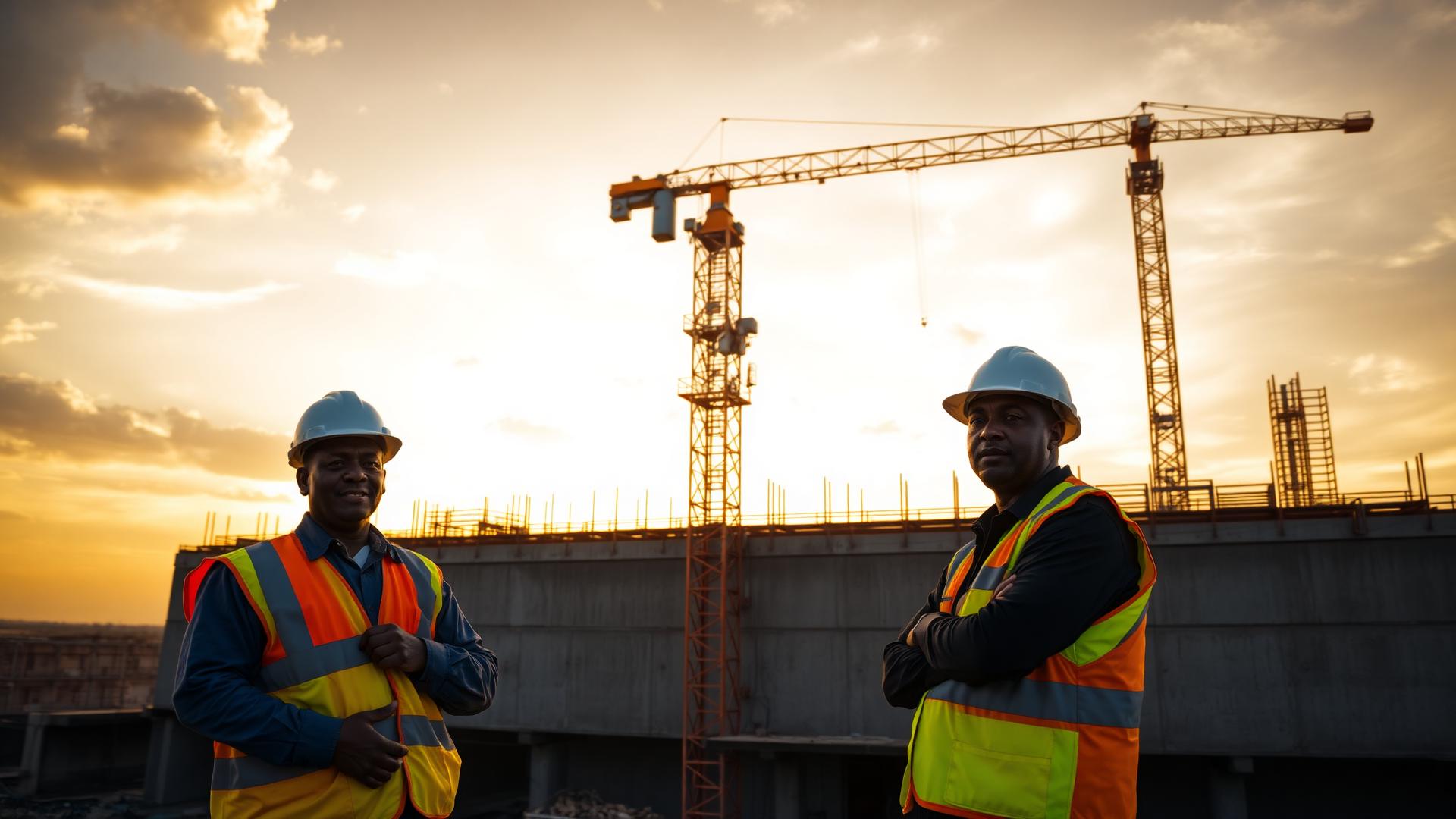 Ingénieurs EGCM sur un chantier de construction